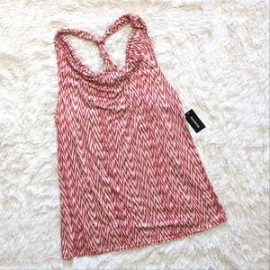 NWT Express Red Chevron Halter Neck Twist Back Tank Top Size Medium